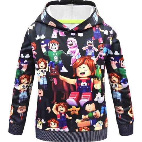 2021 Brand New Girls Boys Robloxing Sweatshirt Cute Tops Toddler Kids Long Sleeve Pullover Hoodies Tracksuit teen girls clothing