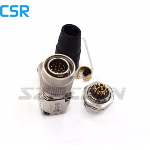 Camera power plug 16pin 90 degree elbow, Hirose Connector 10pin coupler , HR10A-10P-16p/HR10A-10R-16s, 16pin Plug and socket