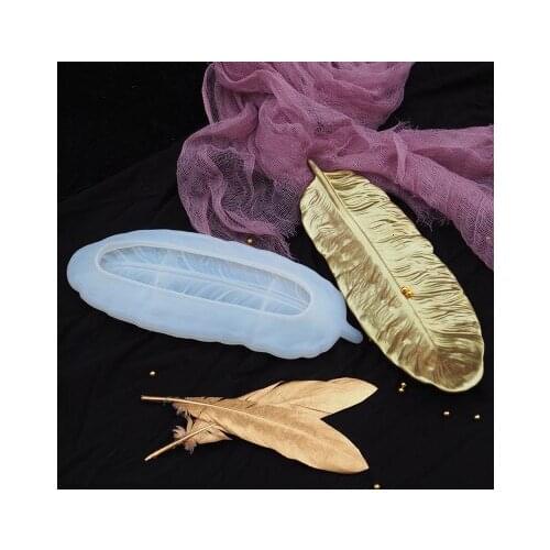 DIY Jewelry Storage Feather Plate Silicone Mold Resin Molds Epoxy UV DIY Resin Craft Home Decoration Handmade Tools