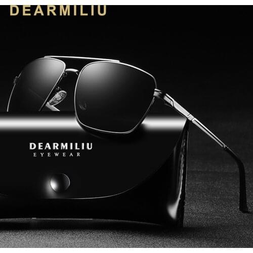 DEARMILIU Design Mens Polarized Sunglasses Women Driving Square Frame Fashion Mirror Sun Glasses Goggle Gafas De Sol For Men