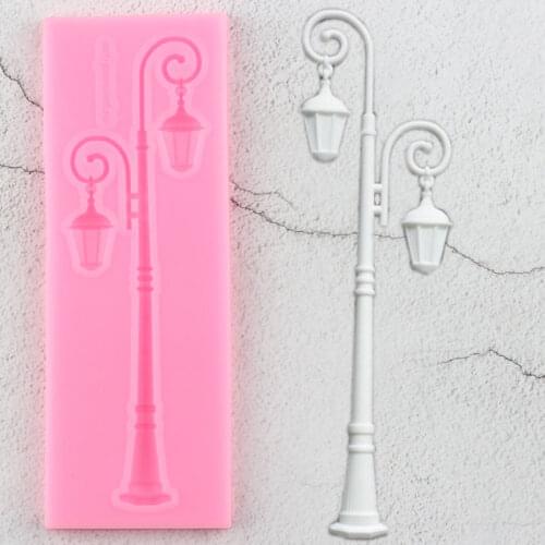 Sugarcraft Vintage Street Lamp Silicone Molds DIY Cupcake Baking Fondant Cake Decorating Tools Candy Chocolate Gumpaste Moulds