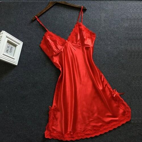 Womens Sexy Sleeping Wear Nightwear for Wedding Party Bridal Shower Red Color sleep Dress