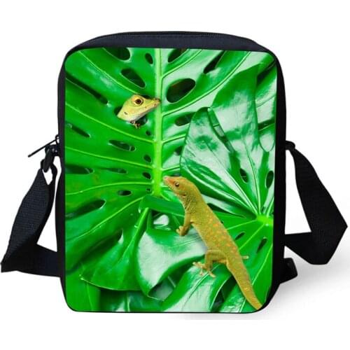 AnyFocus Women Messenger Bags Green leaves Animal Shoulder Bag Cute insects Messenger Bags Crossbody Bag for Girls
