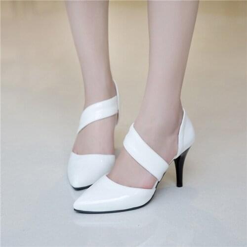 2020 Spring Pointed Toe Shoes Woman High Heel Designer Sexy Heels Pointed Toe Dress Women Pumps Party Ladies Shoes White Red
