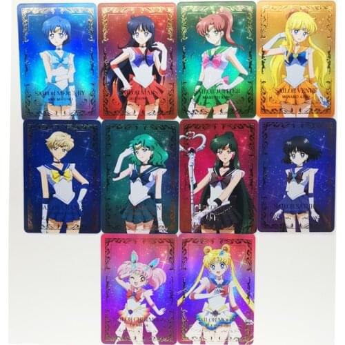 10pcs/set Sailor Moon Toys Hobbies Hobby Collectibles Game Collection Anime Cards