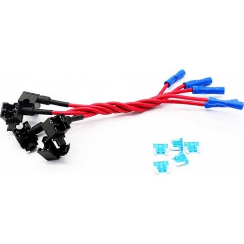 10Pcs 12V Car Add-a-circuit Low Profile Mini Fuse Tap Adapter Mini Blade Fuse Holder with 5Pcs 15A Fuses for lexus geely emgrand