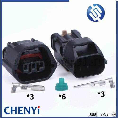 2 Set 3 Pin 7283-8730-30 7182-8730-30 Wheel Speed Sensor Socket EVO Mivec Camshaft Sensor Plug For Mitsubishi Nissan MG641234-5