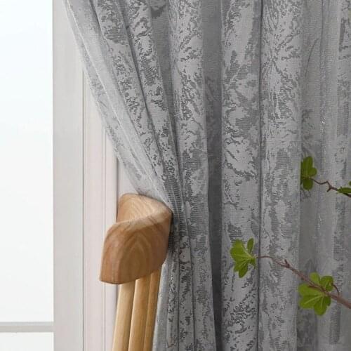 2021 New Chiffon White Sheer Curtains for Living Room Bedroom Decoration Window Tulle Curtain For Home Decor
