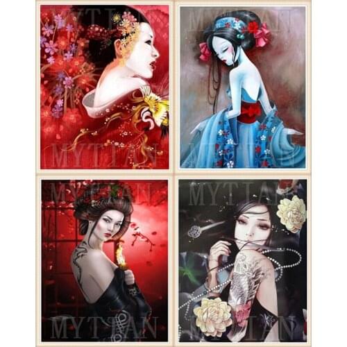 New Japanese style Diamond Embroidery 5D Diamond Painting 3D Cross Stitch fullsquare/round drill Diamond Mosaic Home Decoration