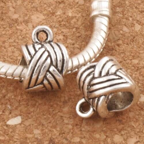 Twist Design Connectors Bails Beads 11.4x8.1mm 31PCS Zinc Alloy Fit Charm European Bracelet L700