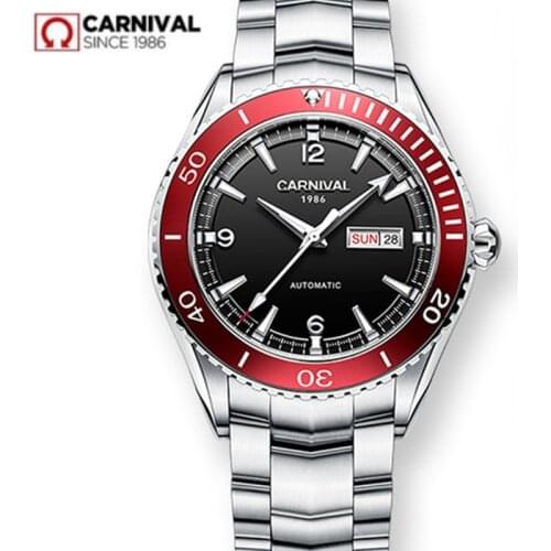 MIYOTA mechanical watches men Switzerland luxury brand Carnival automatic men watch relogio masculino sapphire sports diving