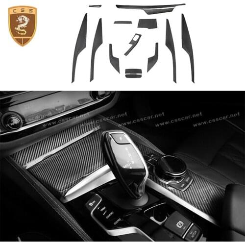 For BMW 5 Series G38 Dry Carbon Fiber Interiors Dashboard Trim Covers Car Accessories 2018