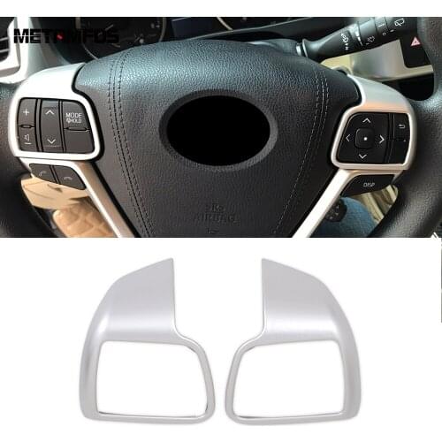 For Toyota Highlander 2015-2017 2018 2019 Matte Steering Wheel Cover Trim Decoration Sequins Interior Accessories Car Styling