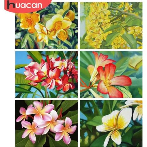 HUACAN 5D DIY Diamond Painting Flower Handicraft Full Square Diamond Embroidery Nature Mosaic Pictures Home Decor Kits