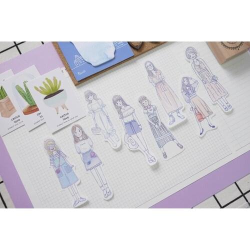 Simple Girl Washi Tapes Bullet Journal Masking Tape Adhesive Tape DIY Scrapbooking Washi Stickers