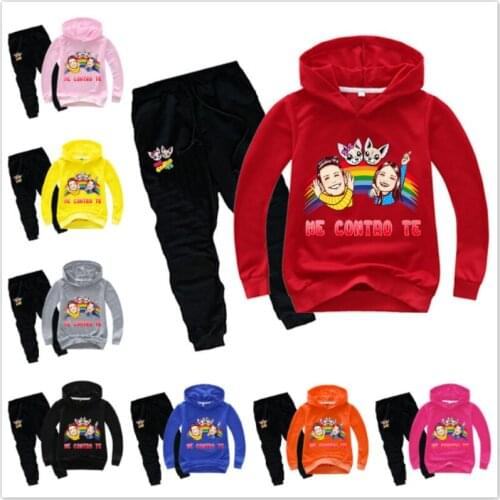 Spring Autumn Cartoon Me Contro Te Long Sleeve Hoodies + Pants 2 PCS Sets Baby Girl Clothes Boy Clothing Suit Sweatshirt Outfits