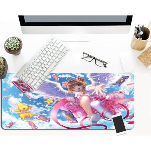 Cardcaptor Sakura anime mouse pad Laptop Keyboard Pad Anti-Slip Computer Gamer Mouse Pad Desk Mat Locking Edge gifts washable