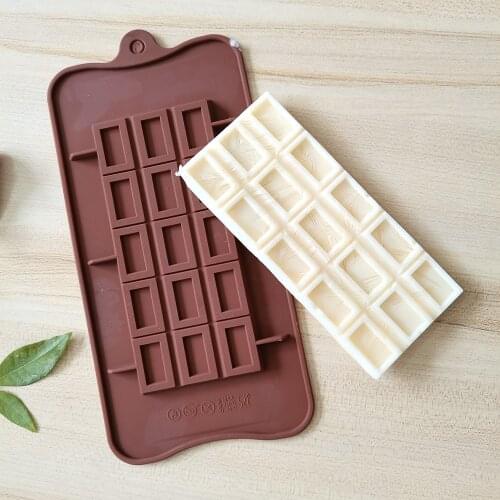 Hot 2021 New Silicone Full Page 15 Block Waffle Chocolate Mold Non-Stick Cake Jelly Candy Moulds Accessories Reusable Baking To