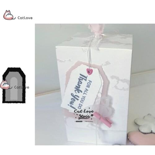 3PCS Tag Brand Metal Cutting Dies Stencils For DIY Scrapbooking Paper Card Decorative Craft Dies Embossing Die Cuts New 2019