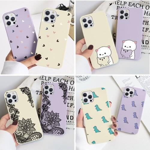 Cat Love Soft TPU Cases For Samsung S21 Ultra S20 FE Lite A02S A5 A41 A30 A91 M31 M51 S8 Plus S7 Edge Note 20 10 9 8 Case Funda