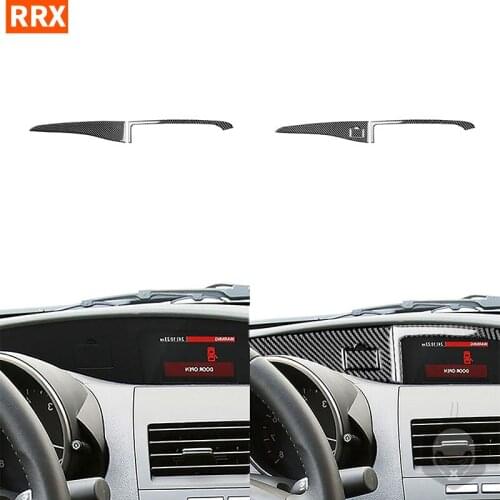 Black Carbon Fiber Stickers Central Control Display Decorative Panel Interior Car Accessories For Mazda 3 Axela 2010-2013