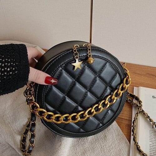 New 2020 Ms Single Shoulder Bag PU Circular Cn(origin)