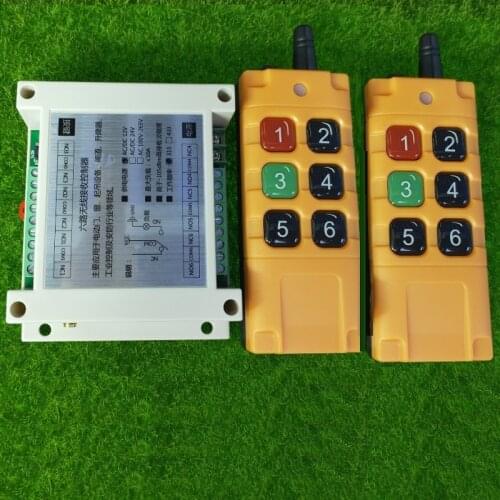 New Universal DC 12V 24V 36V 48V 10A 6CH 30A relay RF Wireless radio Remote Control 433MHZ or 315MHZ Industrial/agricultural