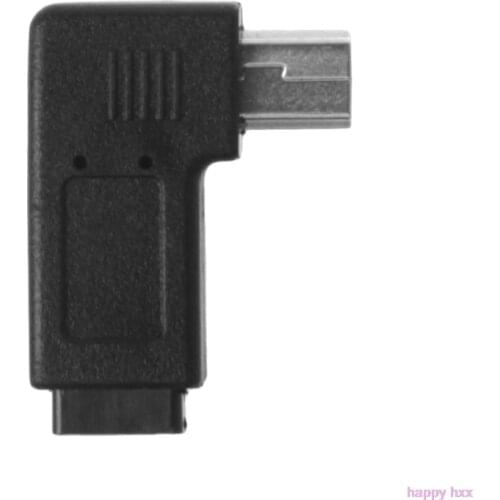 USB 2.0 Micro 5Pin Female To Mini 5Pin Male 90d Angle Left Right Converter Adapter