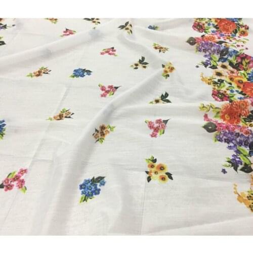 Imitation Bamboo Printed Polyester Fabric Brand Childrens Clothing Shirt Cloth for Dress Sewing Material Fabrics Per Meter