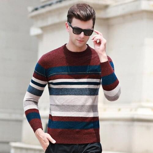 Wool Sweater Men Brand Clothing Men Sweaters Pure color Casual knit Shirt Autumn Wool Pullover Man