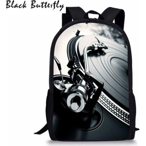 School Bags For Boys Printing Music Punk Radio Adorable travel bag soccers bags for teenage boys School Bags mochila escolar