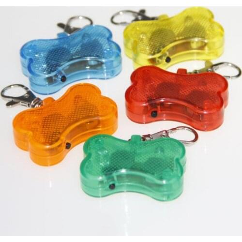 Pet Supplies LED Light Up Dog Bone Shape ID Tag Pet Safety Collar Pendant for Outdoor Walking for Pet Product Dog Accessory tool