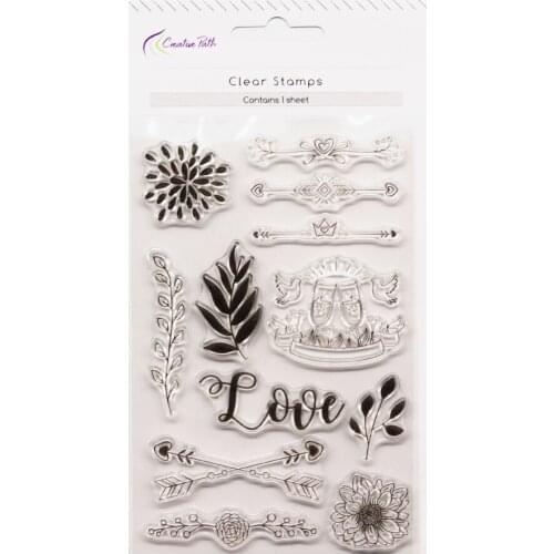 CRZCrafter Clear Stamps Seal Transparent Silicone Valentines Reusable DIY Crafts Scrapbooking Cardmaking Journaling Decorations
