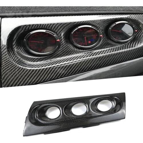 Carbon Fiber For Mitsubishi Lancer Evolution EVO 10X M7 2008-2012 Triple 3 Dash Gauge Pod Holder Panel Trim Cover Accessories