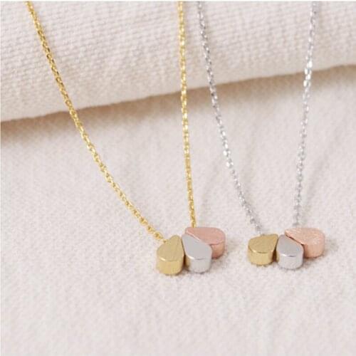 Street Fashion Three Teardrops Pendants Necklace Mix Color Of Trendy Classic Women Jewelry Free Shipping Wholesale