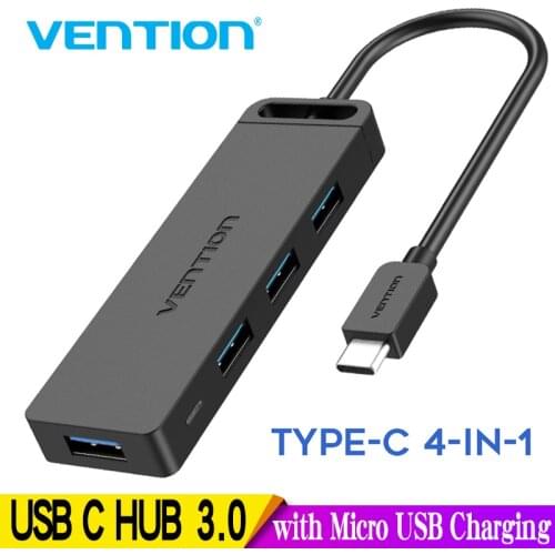 Vention USB C HUB 3.1 Type C to USB 3.0 Adapter Multi USB with Micro USB Charging Port for Xiaomi MacBook Huawei OTG Type C HUB