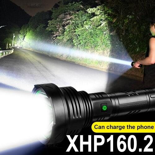 XHP160.2 Most Powerful Tactical LED Flashlight torch USB 18650 or 26650 rechargeable xhp90 hunting lantern flash light work lamp