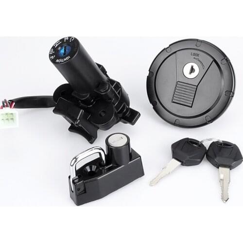 Motorcycle Ignition Switch Lock Fuel Gas Cap Tank Cover Key Set for Kawasaki D-Tracker KLX125 KLX250 KLX250S KLX250SF 2001-2014