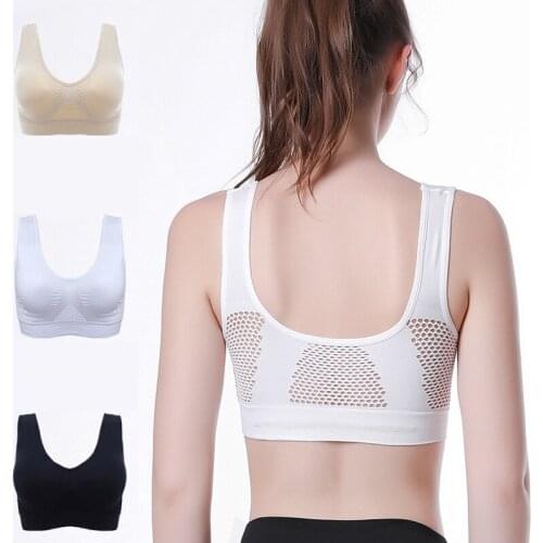 Plus Size Women Seamless Bra Wireless Vest Bra Breathable Absorbent Push Up Bra Support For Female Workout Fitness