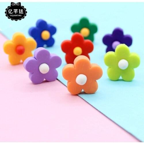 10pcs/batch Fashion Five Petal Flower Resin Accessories Japanese Resin Petal Mobile Phone Bag Accessories Earrings Accessories