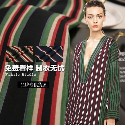 114 cm striped printed silk fabric 12 mm crepe de chine silk fabric summer shirt dress crepe fabric wholesale silk cloth