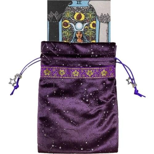 27RD Tar-ot Divination Tar-ot Card Pad Pendulum Ma-gic Tar-ot Altar Table Cloth Board Game Flannel Tar-ot Velvet Bag
