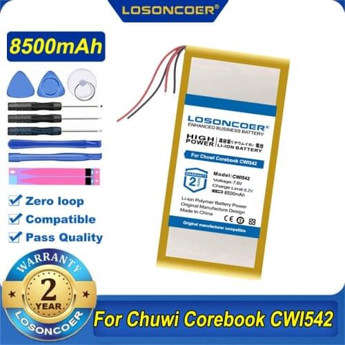 100% Original LOSONCOER 8500mAh Battery for Chuwi Corebook CWI542 Tablet PC