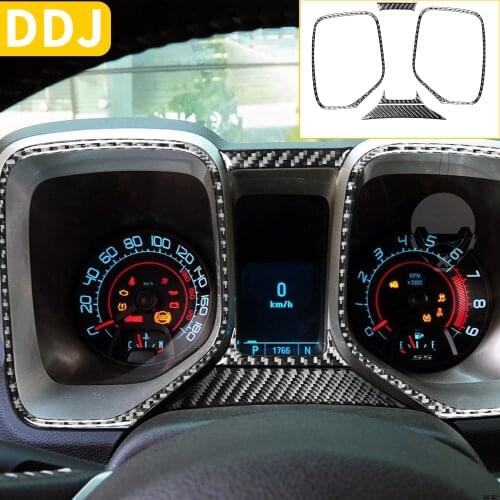 For Chevrolet Camaro 2010-2015 5th Gen ZL1 Carbon Fiber Accessories Car Speedometer Instrument Frame Trim Cover Interior Sticker