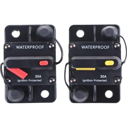 30A 40A 50A 60A 80A 100A 150A 200A 250A 300A AMP Circuit Breaker Fuse Reset 12-42V DC Car Boat Auto Waterproof