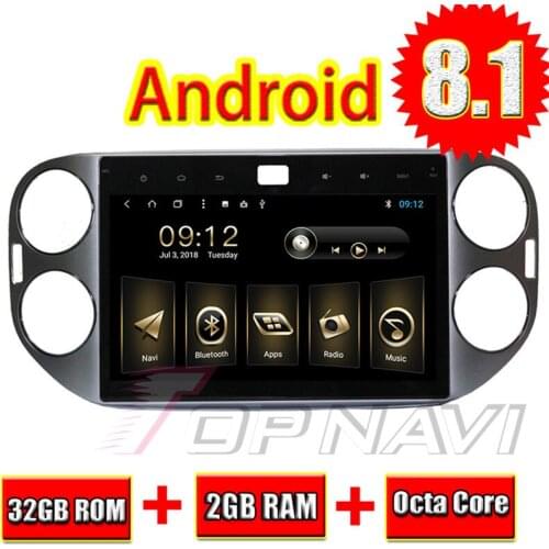 Car GPS Navigator for VW Universal Tiguan 9'' Android 8.1 Topnavi Auto Multimedia MP3 MP4 Players Navigatio Radio Tuner Stereo