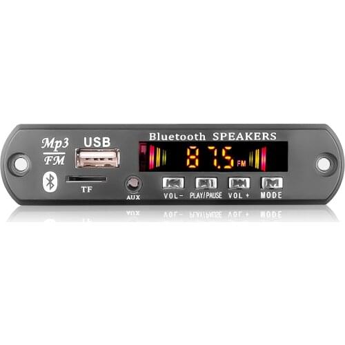 Kebidu Bluetooth 5.0 car MP3 player 50W power amplifier MP3 decoder board supports USB/TF/FM/AUX/call/recording and other modes