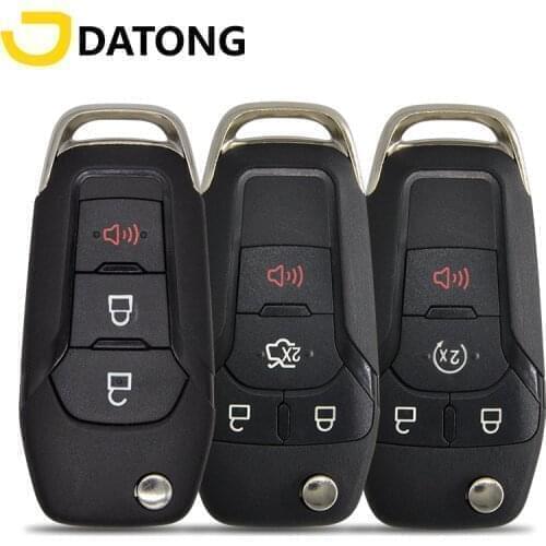 Datong World Car Remote Key Shell Case Cover For Fusion Focus Mk2 Mk7 Explorer Ranger Replace Smart Key Hosing With HU101 Blade