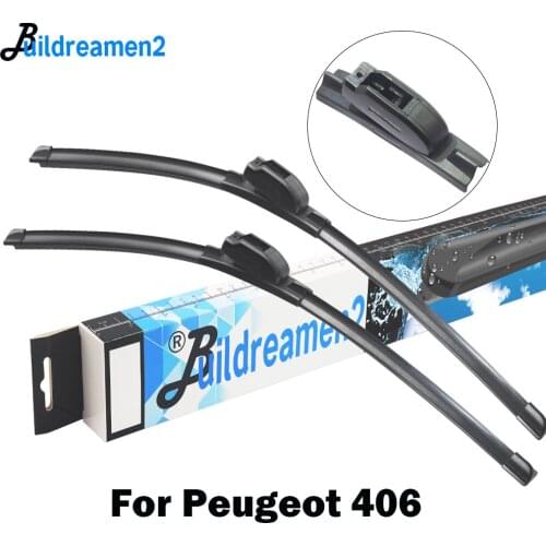 Buildreamen2 Car Accessories Wiper Blade Auto Rubber Windscreen Wiper For Peugeot 406 Saloon SW/Estate/Break Coupe 1995-2005