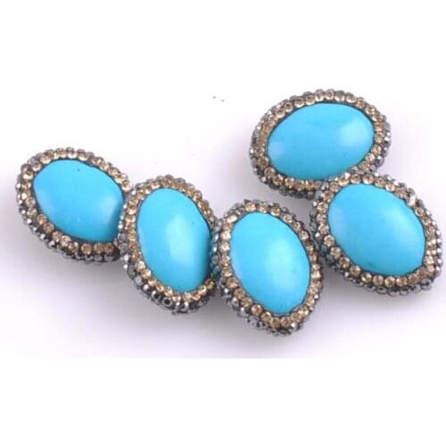 Natural stone Beads Crystal Flat Oval Round for Jewelry making 1pcs 23X17mm 2pcs TRS0199X